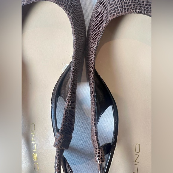 Bandolino Brown Women’s Low Heel Sling Back Size 6.5 Leather - Picture 5 of 8